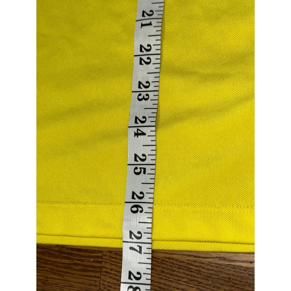 Polo Ralph Lauren Performance Mens XL Yellow Navy Blue Colorblock Golf Polo